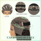14Inch Full Lace Braided Wigs Synthetic Lace Frontal Twisted Braids Wigs with Baby Hair Knotless Box Braids Wig for Black Women
