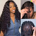 Natural Color Kinky Curly Crochet Hair Miracle Knots 100% Human Hair Soft Silky Bouncy Texture Full Head Extensions Luxury High End Hair