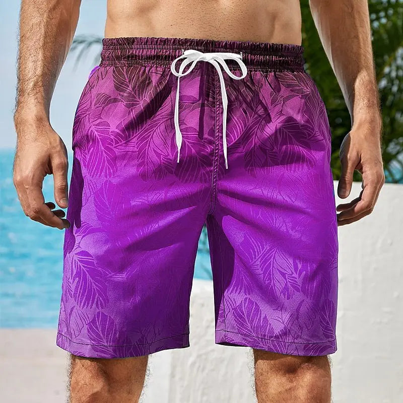Tropical Plants 3D Print Board Shorts Men Oversized Surfing Drawstring Beach Sports Pants Swimwear Swimsuits Trunks Kid Clothing