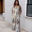 Vintage Women's Two Piece Set Outfits Fashion New Solid Print Loose Casual Round Neck Short Sleeve Top Wide Leg Long Pants Suit