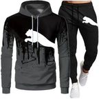 Spring and Autumn 2026 New Men's pullovers + jogging Pants two-piece set fashionable outdoor casual men's hooded sportswear set