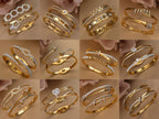 18 K Gold Plated Stainless Steel  55 MM Red/Green Bangles  , Fashionable Jewelry For Men And Women Wholesale