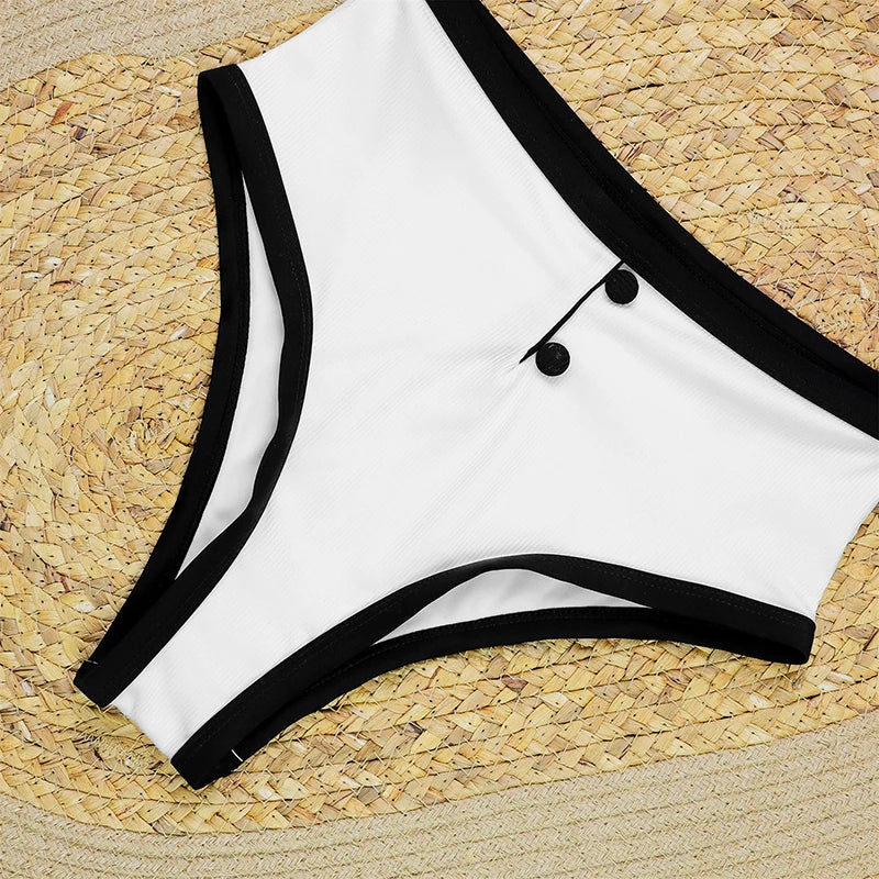 Woman Swimwear 2026 High Waist Bikinis Shorts Women's Swimsuit Luxury Ribbed Two-piece Bathing Suits Summer Bikini Set Swim Suit