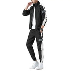 2Pcs Men Tracksuit Hoodie Tops Joggers Pants Tracksuit Set Male Running Jogging Sportswear Hooded Pants Mens Sweat Suit
