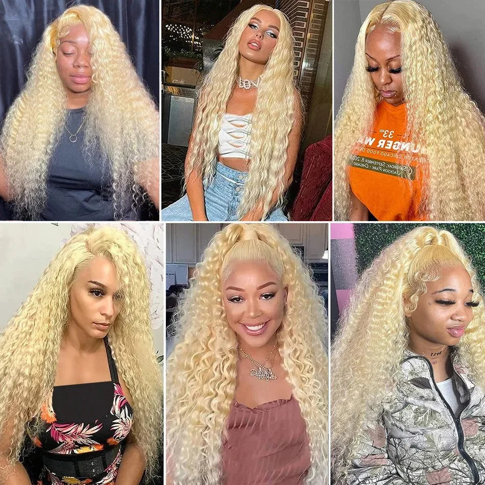 Rose Pink Small Curls Lace Front Wig 13x4 HD Deep Wave Frontal Wig for Women Synthetic Lace Frontal Wig Pre Plucked Daily