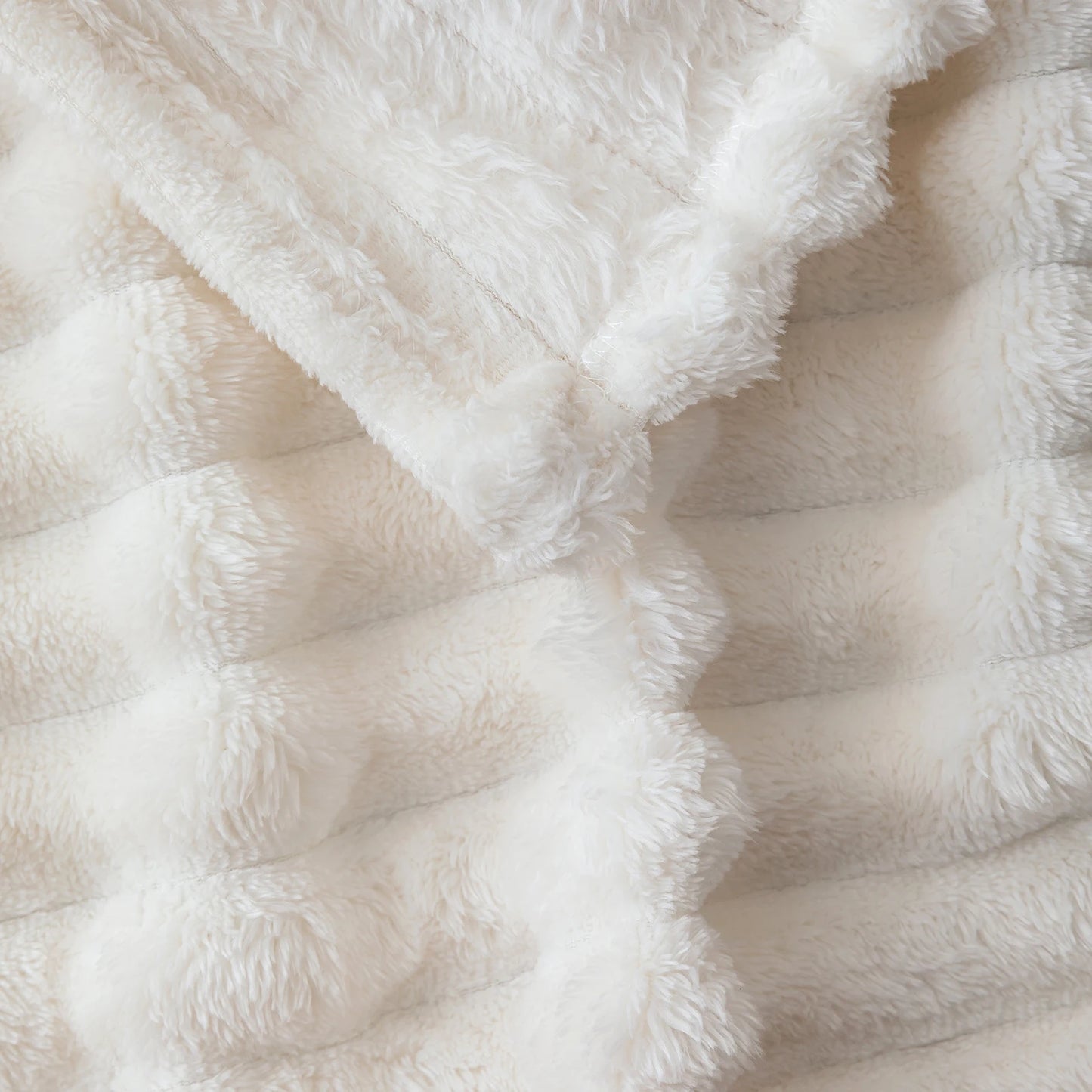 1pc solid color thick wide stripe multifunctional blanket, can be used as bed sheet covering blanket, nap blanket, pet blanket