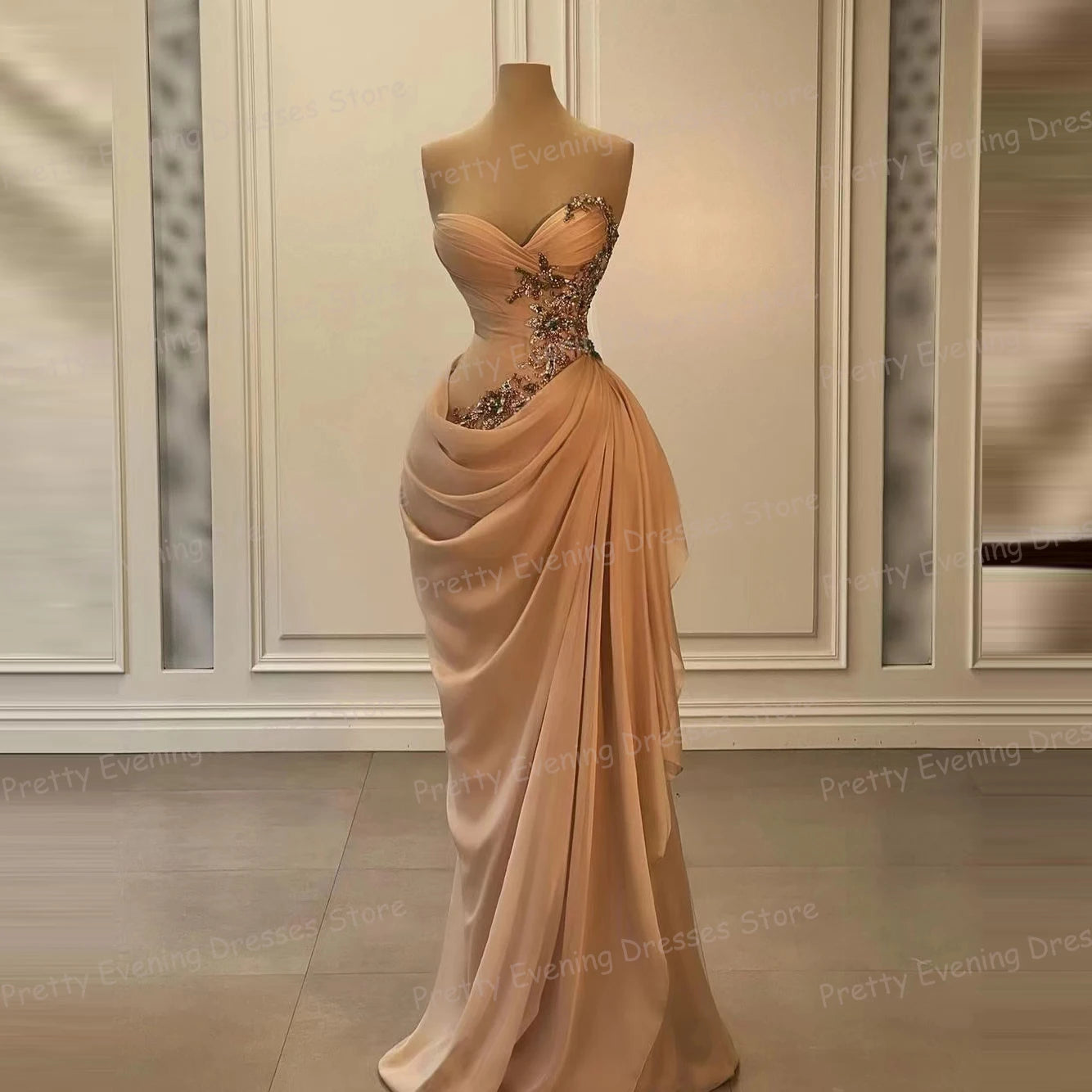Modern Evening Dresses Mermaid Women's Sexy Appliques Sleeveless Prom Gowns Sweetheart Party Vestidos De Noche Customized 2026 Main image