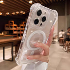 Transparent Magnetic Soft Phone Case For iPhone 17 Air 16 15 14 Plus 13 12 11 Pro Max Wireless Charge Magsafe Shockproof Cover