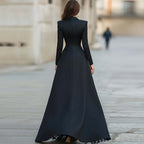 Elegant Solid Formal Occasion Outfit Autumn Women's Lapel Button Top and Skirt Two Piece Set Lace Patchwork Slim Fit Party Suit