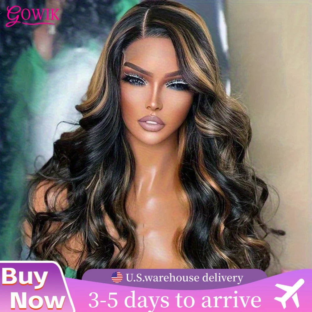 5x5 1B30 Lace Glueless Wig Human Hair Ombre Body Wave Lace Frontal Closure Wigs Hd Lace Human Hair Ready To Go Human Front Wigs