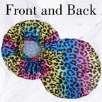 Luxurious Women's Satin Sleep Bonnet All-Over Leopard Print Nightcap for Hair Care And Fashion Style