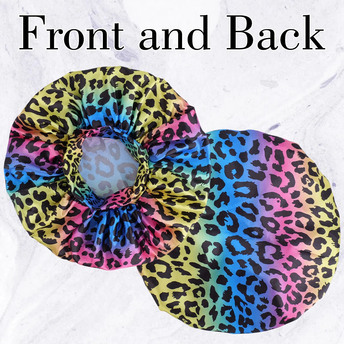 Luxurious Women's Satin Sleep Bonnet All-Over Leopard Print Nightcap for Hair Care And Fashion Style