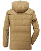 New Men Winter Fleece Warm Thick Windproof Parkas Jackets Coat Men Autumn Fashion Hooded Casual Parkas Men