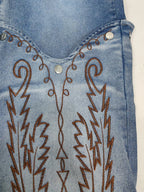 2025 & 2026 Summer Fashion Woman Vintage Embroidery Denim Trousers Casual High Waist Straight Leg Jeans Women Street Clothes Jean Pants