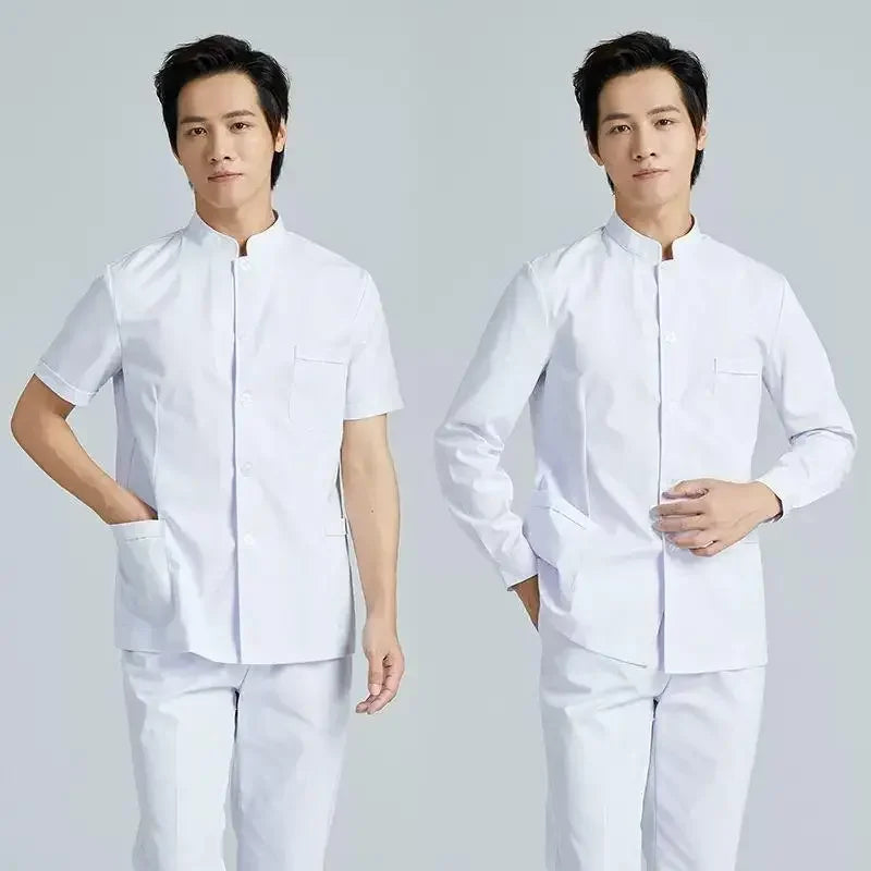 New Models Stand Up Collar Nurse Suit Split Suit Male Oral Cavity Doctor Short Long Sleeve Beauty Salon Nursing Care Worker Suit Main image