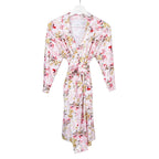 Maternity Robe,Matching Swaddle Set ,Mommy and Me Set, Floral Hospital Robe Bag,Baby Shower Gift,Mama Robe,Baby Girl Blanket