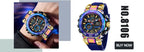 Military Watches Men Sport  Watch Waterproof Alarm Clock Dual Time Wristwatches Digital 8049B Army Watches Military