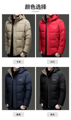 Top Grade Designer New Brand Men Parka Jacket Thick Casual Fashion Hooded Cropped Windbreaker Quilted Bubble Coats  Mens Clothes