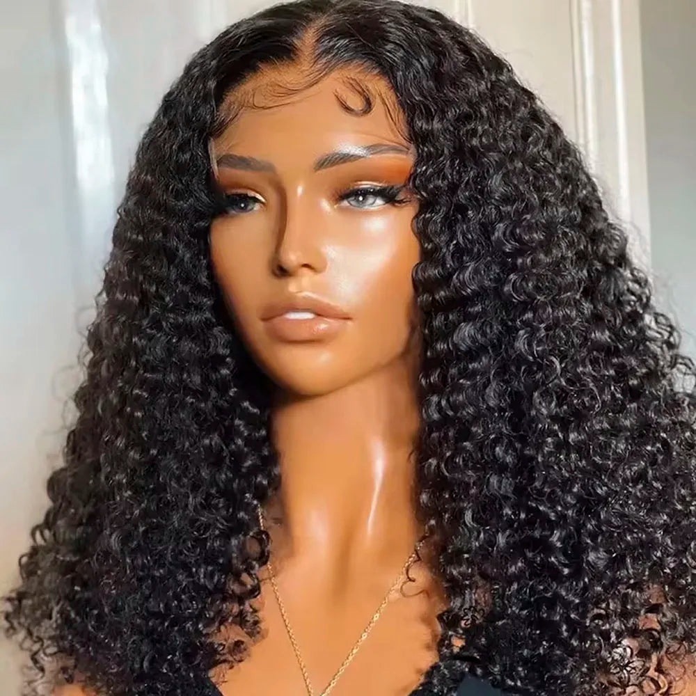 Kinky Curly Human Hair Bob Wig Water Lace Front original Human Hair Wigs For Women PrePlucked Brazilian 13x4 Lace Frontal Wig Main image