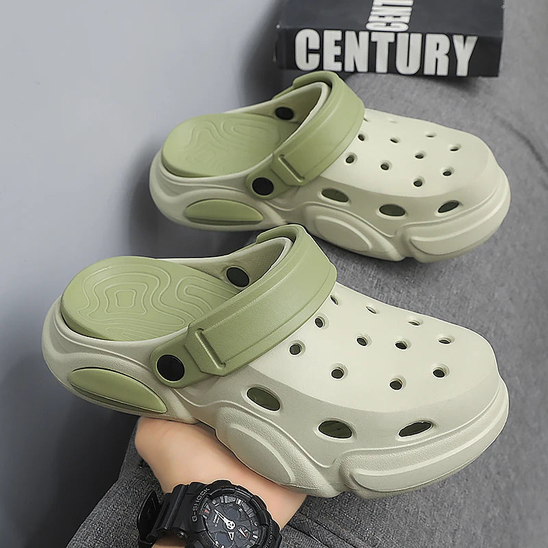 Summer Men's Thick-Soled Non-Slip Breathable Toe-Cap Sandals Casual Beach Slippers Main image