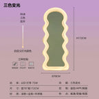 Korean Style Light Mirror Wavy Light Funky Aesthetic Full Body Mirror Living Room Design Floor Spiegel Wand Home Decorations