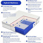 Mattress in a Box Gel Memory Foam Full Bed Mattress with Pocket Springs,Medium Firm,Pressure Relief Customized