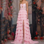 Customized Mermaid Evening Dresses Floor-length Spaghetti Strap Sleeveless Prom Gown 2026 Fashion Flowers Tiered Draped Party Gown