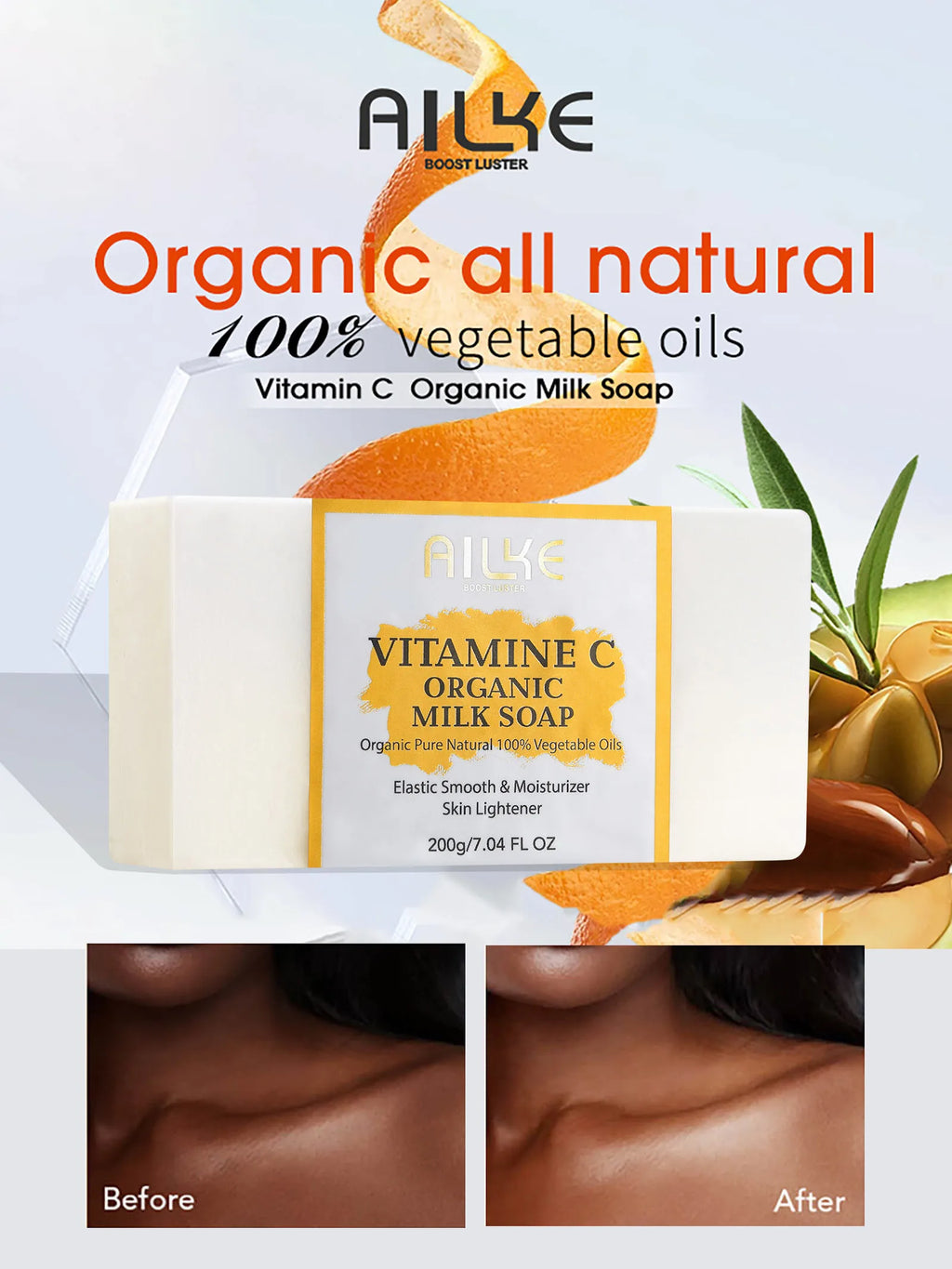 AILKE Vitamin C Whitening Serum, Remove Dark Spots, Moisturizing, Anti-Aging & Wrinkle, Beauty Skin Care Cosmetics