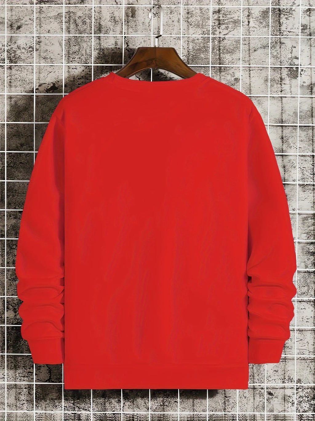 Men's autumn and winter fashionable casual loose freedom letter graphic printed long sleeved round neck sweatshirt