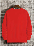 Men's autumn and winter fashionable casual loose freedom letter graphic printed long sleeved round neck sweatshirt