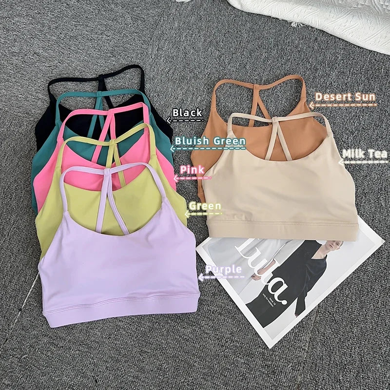 Women Fitness Sports Bra Top Sexy Beauty Back Gym Crop Tops Shockproof Fitness Quick Drying Pilates Running Yoga Tank Top Main image