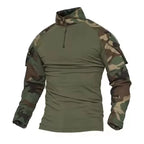 Men's Outdoor Tactical Hiking T-Shirts,Hunting Camouflage Long Sleeve Hunting Climbing Shirt,Male Breathable Sport Clothes