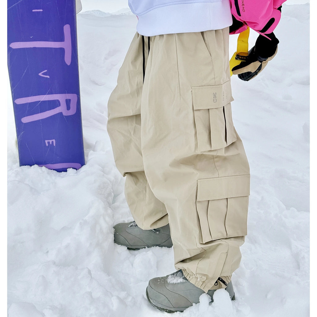 Oversize Winter Ski Pants 3L Snowboard Pant Thicken Thermal Waterproof Breathable Outdoor Sports Warm Women's Men's Ski Trousers