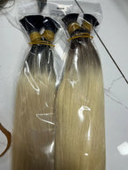 Ombre Straight Bulk Braiding Hair 100% Brazilian Virgin Remy Human Hair Extensions 613 Blonde Color Natural Hair Piece