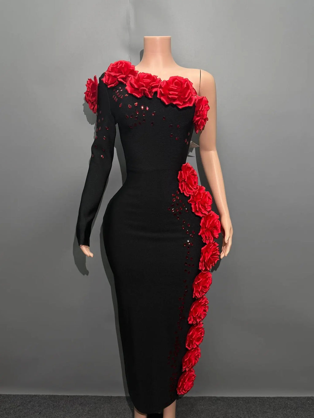 3D Flower Strapless Dress Party Dresses Ropa De Mujer French Banquet Elegant Gown Vestidos فساتين سهرة فساتين نسائيه انيقه