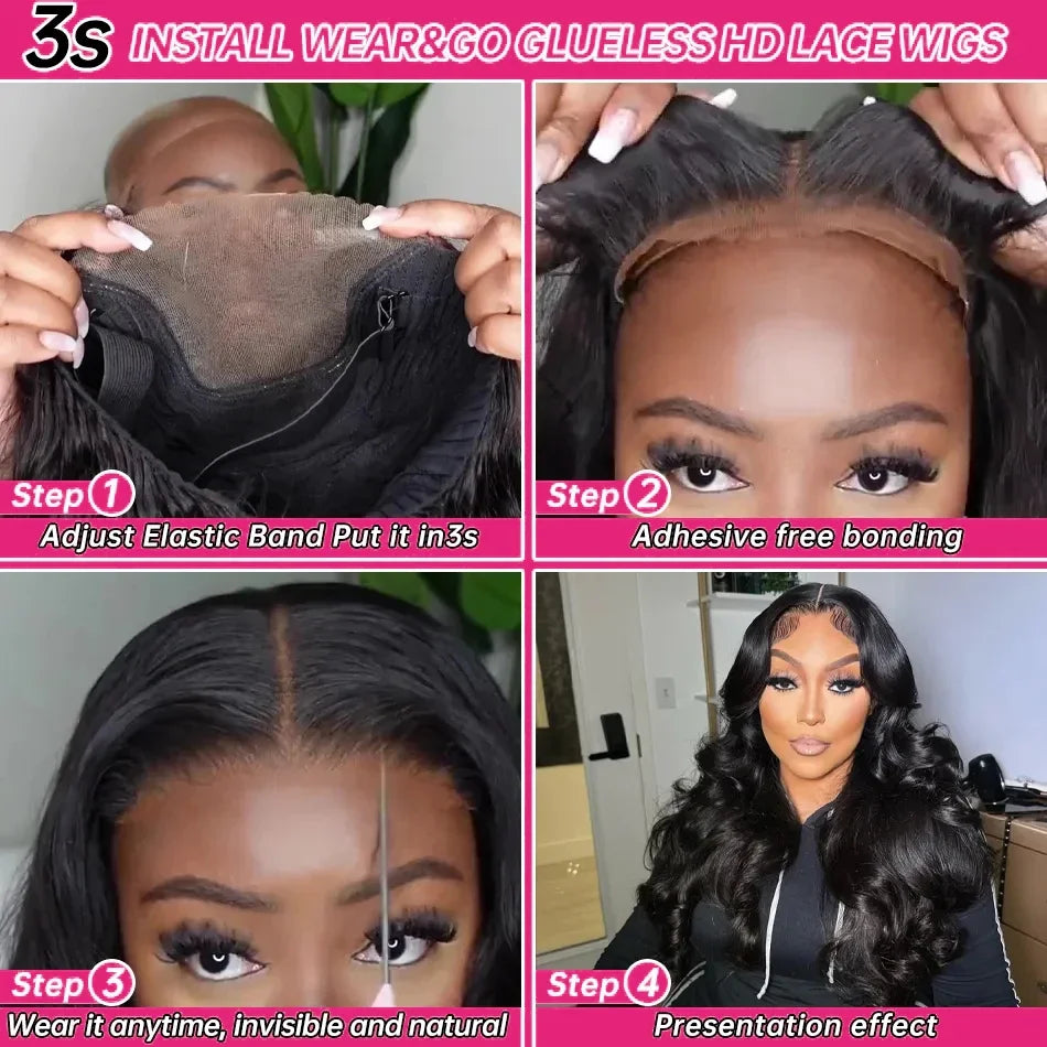 Glueless Wig Human Hair Ready To Wear Body Wave Human Hair Wigs Human Hair Lace Frontal Wig Choice Cheap Wigs On Clearance Sale