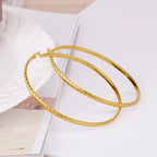 Hgflyxu Stainless steel Gold Hoop Earrings Large size Circle Ear Accessories Fashion Jewelry