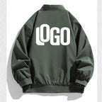 2026 autumn new men's pilot jacket fashion casual light solid color baseball uniform sportswear jacket, DIY LOGO S-4XL