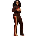 Tracksuit Women Pants Set Two Piece Set Autumn Winter Zipper Jacket Tops Suits Jogging Vintage Patchwork Outfits Y2k Streetwear