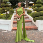 Elegant Ribbon Halter Dress Women Solid Off Shoulder Sleeveless Backless Slim Maxi Dresses 2026 Summer Autumn Party Robes Lady