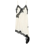 HXAO Womens Dresses Lace Asymmetric Slip Dress Summer 2026 Sexy Evening Dresses Ladies Mini Brown Sleeveless Backless Vestidos