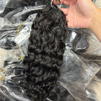 NABI Pre-Separated Crochet Human Hair Bundle Miracle Knots Braiding 14-18inch Water Wave Curly 100% Human Hair for Women