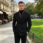 Wool Blend Men's 2 Piece Suit Set（Jacket+Pants) Double Breasted Lapel Suit Set Wedding Prom Dinner Wrok Travel Dinner Banquet
