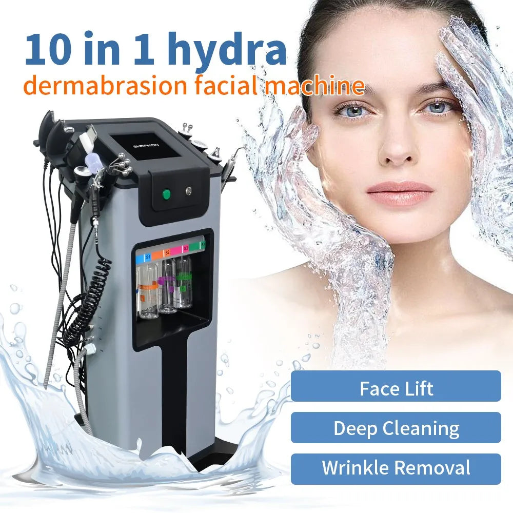 10 in 1 Hydro Dermabrasion Machine Face Lifting Facial Deep Cleaning Aqua Peeling Skin Rejuvenation Skin Care SPA Device Secondary image