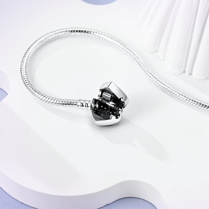 Bracelet Silver 925 Original 17-20CM Star Moon Sun Four Leaf Clover Green Zircon Bracelets Fit DIY Charms Birthday Jewelry Gifts
