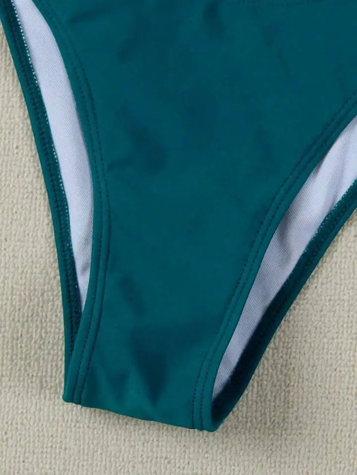 Women Strapless Bikinis Sets Summer Push Up Swimwear Two Pieces Suits Female Sexy Swimsuits Solid Color Lady Backless Beachwear