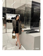 2026 NEW High Quality Luxury Heels Women's Sandals Designer Shoes Rhinestone Square Toe Open Toe Slides Женская Обувь