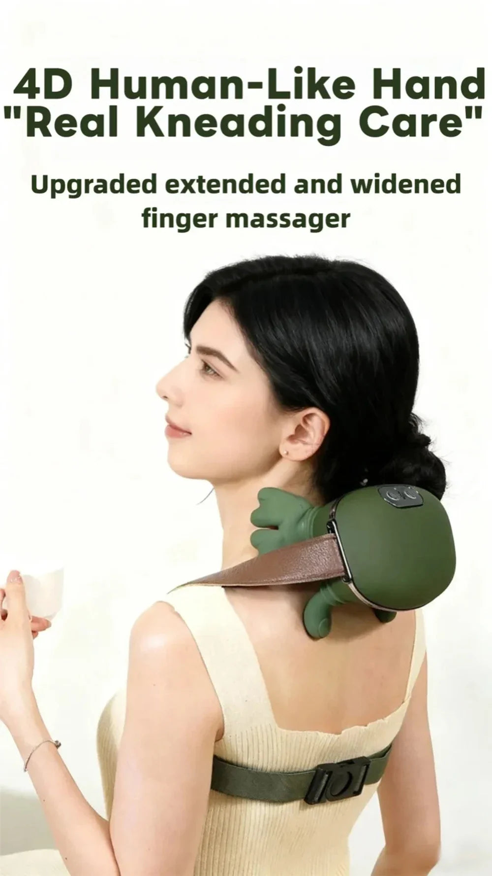 Bionic Finger Neck Shoulder Massager Wireless Neck Cervical Trapezius Kneading Massage Shawl Brushless Motor Neck masajeador