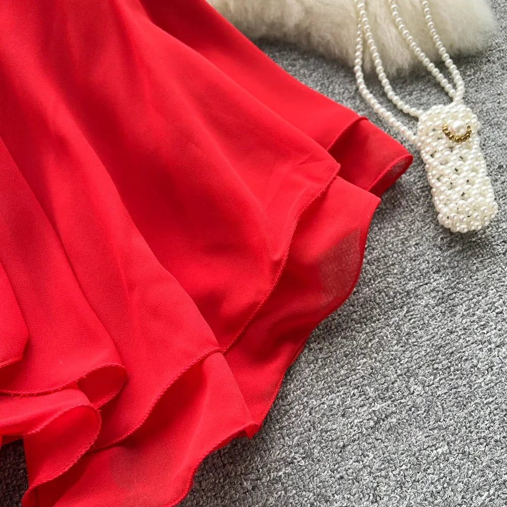 New Summer Spaghetti Straps Ruffle Sleeveless Tanks and Camis Korean Corset Crop Tops Solid Tank Camisoles Women Clothes Y2k