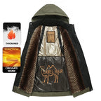 Top Grade Five Protective Tech Luxury Winter New Brand Camel Fleece Men's Parka Jacket Windbreaker Coats Heavy Plush Lining